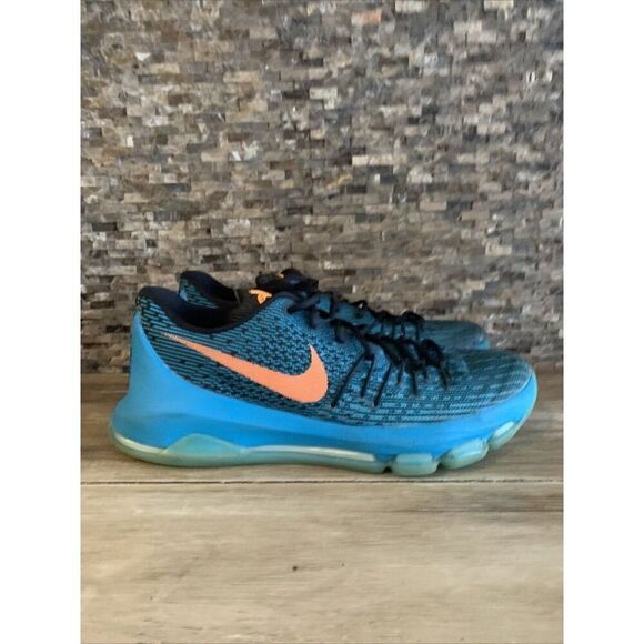 Nike KD 8 VIII Blue Orange Basketball OKC Thunder Durant 749375-480 Sz 9